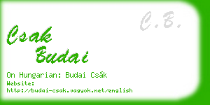 csak budai business card