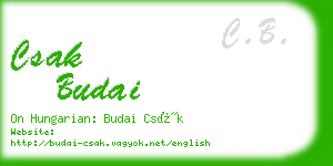 csak budai business card